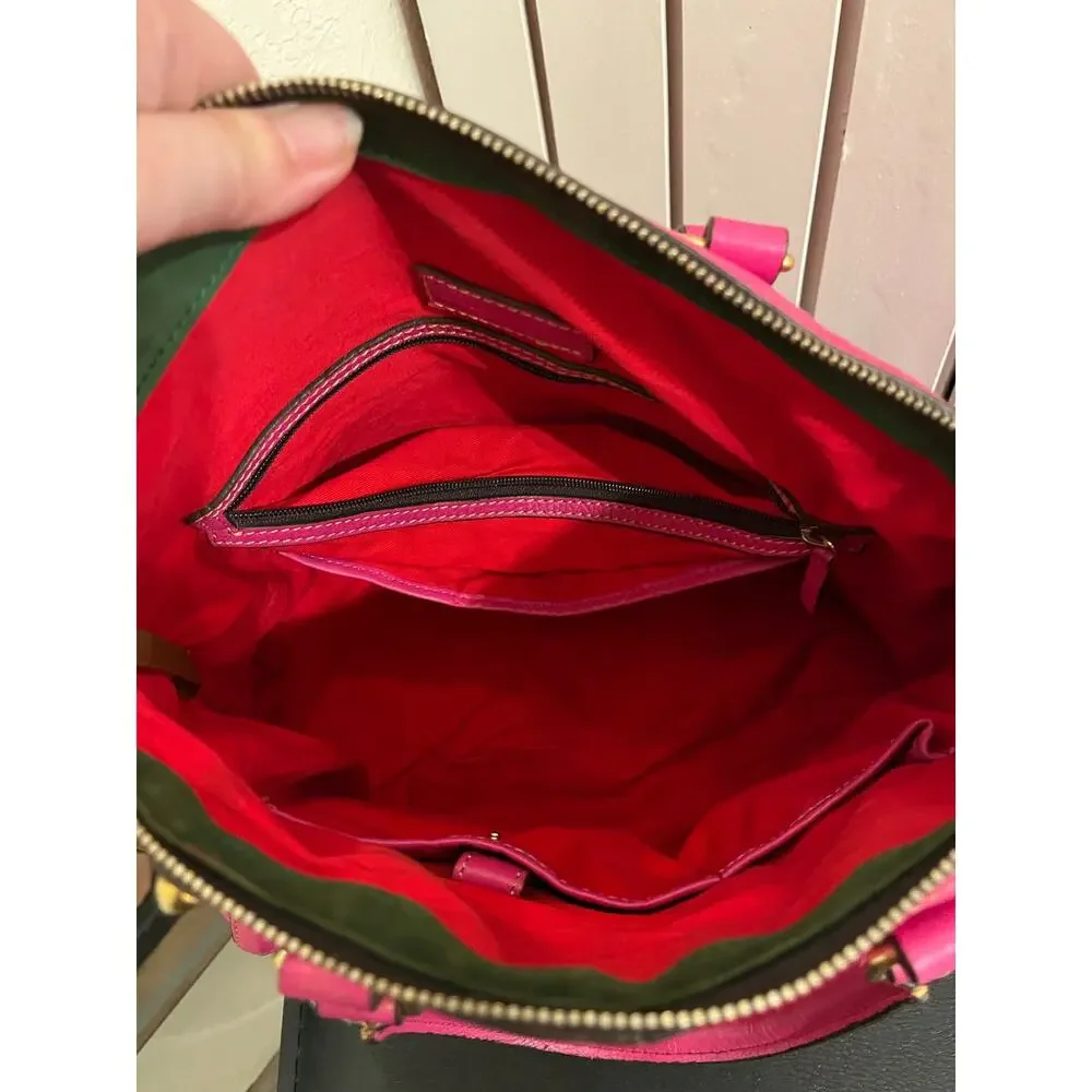 Dooney & Bourke Florentine Clayton Satchel Hot Pink Large - Picture 13 of 14